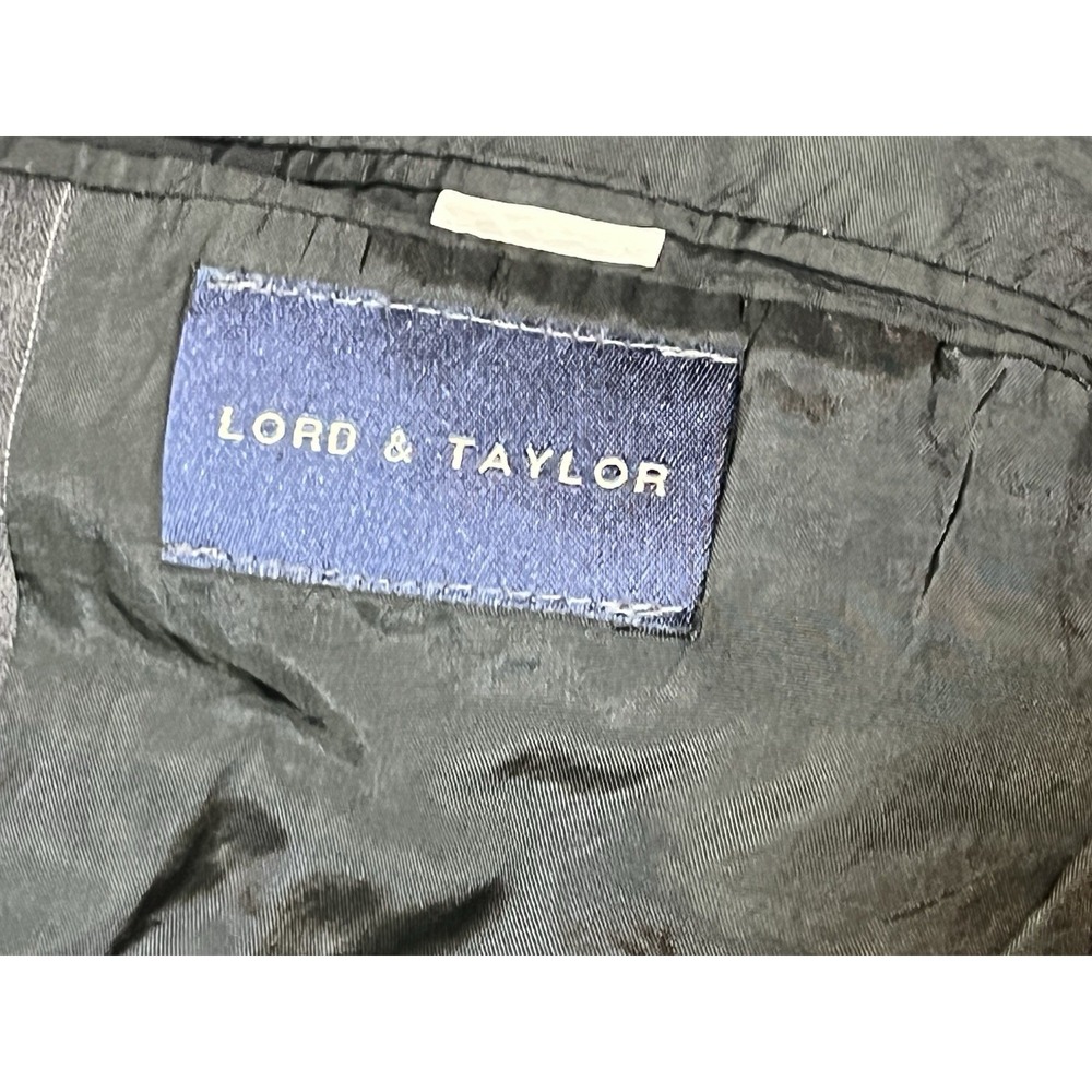 Lauren Ralph Lauren Blazer Mens 42R Gray Pinstripe Wool Suit Jacket Vintage 90s - Picture 8 of 15